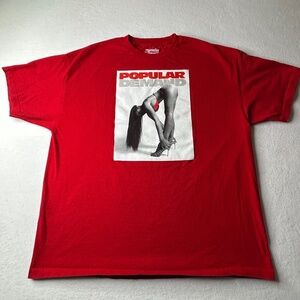 Popular Demand XXL Mens Striper Exotic DancerSexy Women T Shirt Red Bend Tee